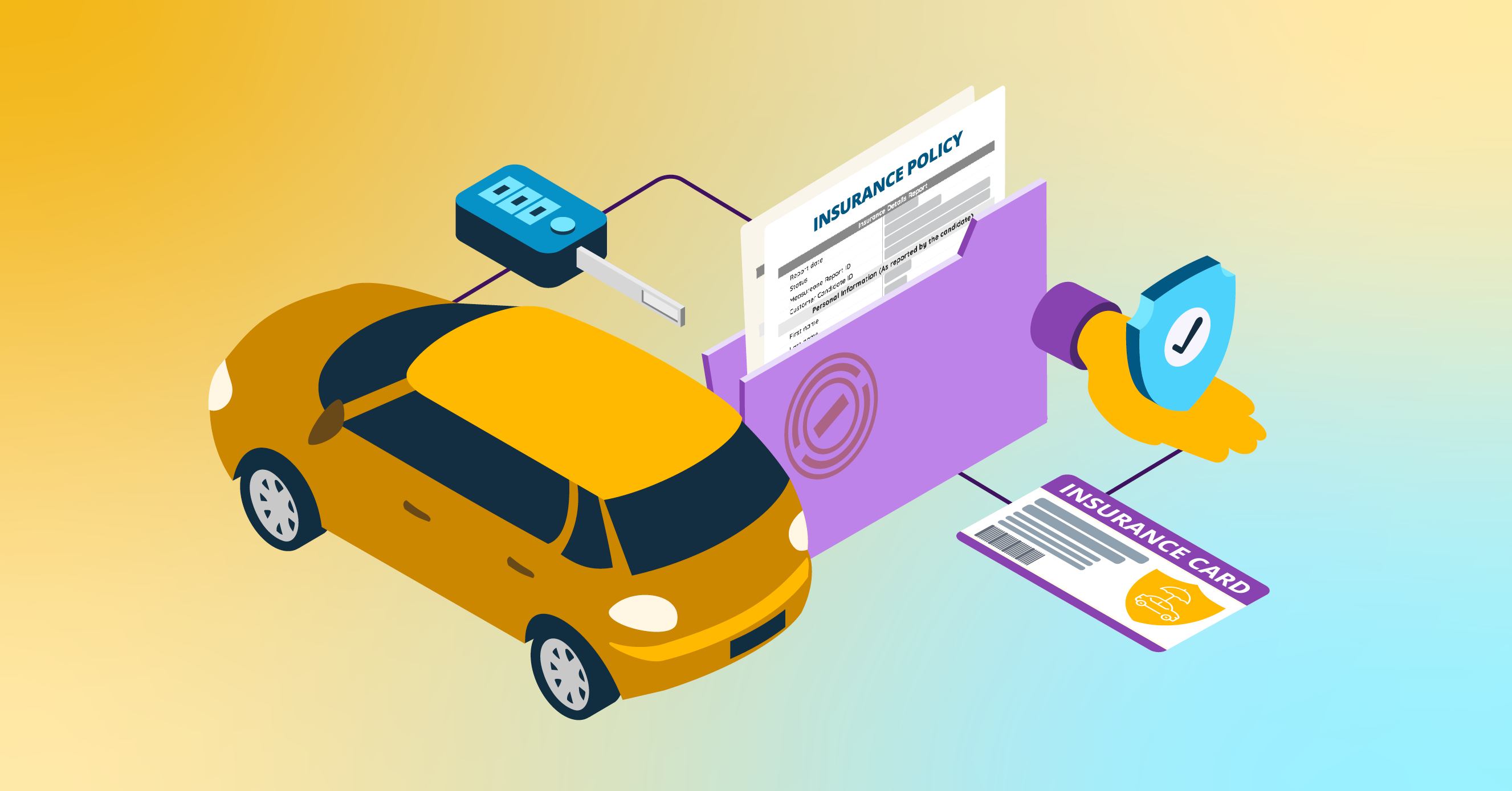 Corporate auto insurance verification interface
